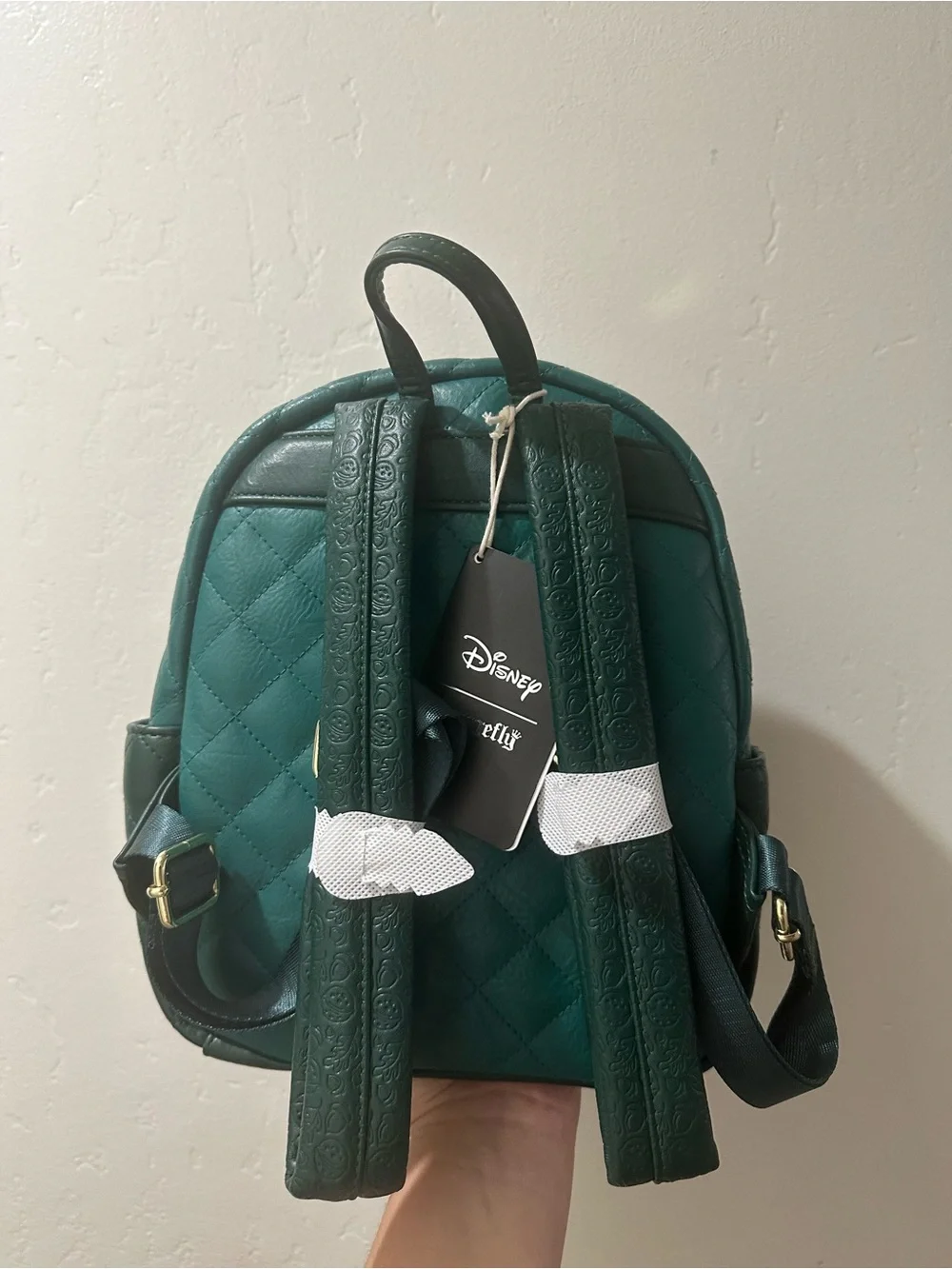 Loungefly Emerald Green Quilted Chip 'n Dale Mini Backpack